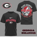 Georgia Bulldogs Make Georgia Grateful Again Steal Your Face Logo Two Sided T-Shirt