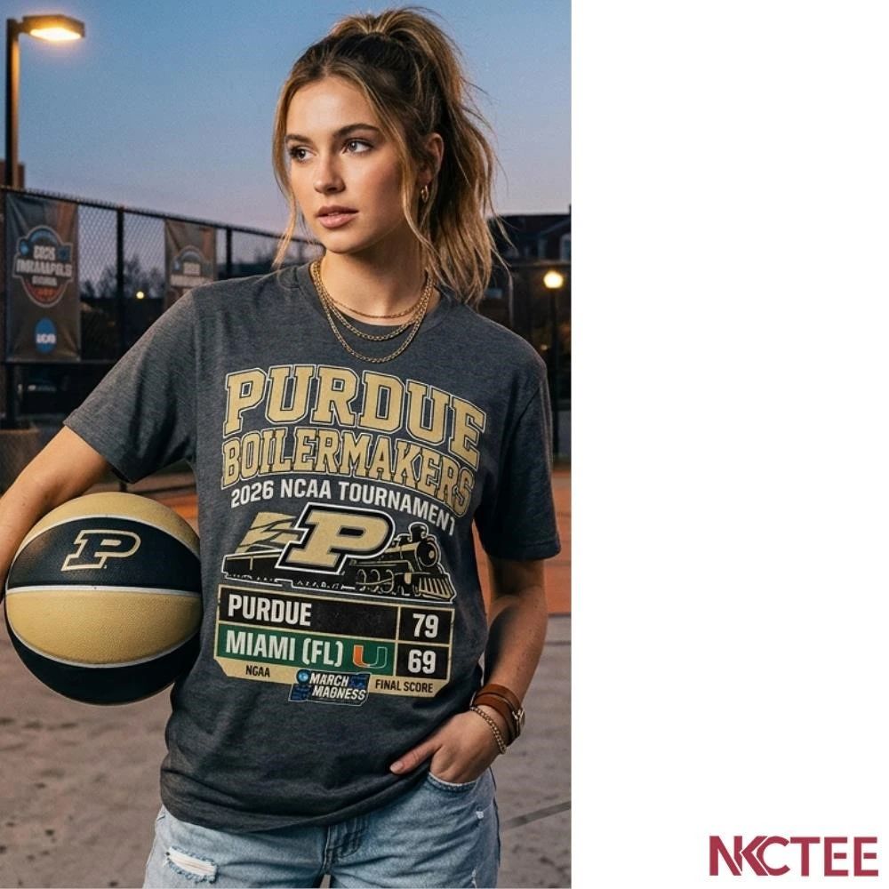 NKCtees Purdue Boilermakers 2026 NCAA Tournament 79 69 Miami basketball shirt